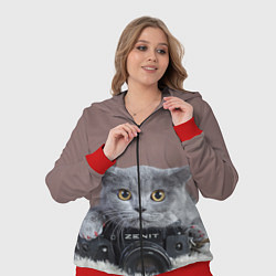 Женский 3D-костюм Котик фотограф, цвет: 3D-красный — фото 2