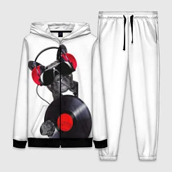 Женский 3D-костюм DJ бульдог, цвет: 3D-черный