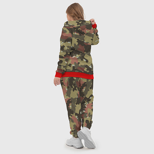 Женский костюм Камуфляж: коричневый/хаки / 3D-Красный – фото 5