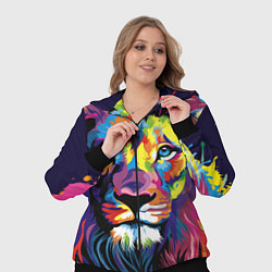 Женский 3D-костюм Красочный лев, цвет: 3D-черный — фото 2