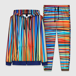 Женский 3D-костюм Colored stripes, цвет: 3D-синий