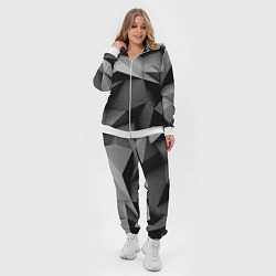 Женский 3D-костюм Gray abstraction, цвет: 3D-белый — фото 2