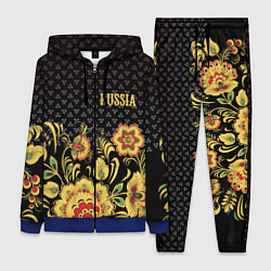 Женский 3D-костюм Russia: black edition, цвет: 3D-синий