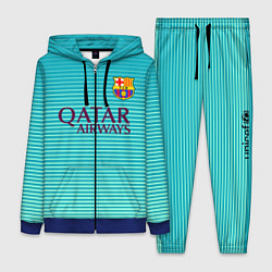 Женский 3D-костюм Barcelona FC: Aqua, цвет: 3D-синий
