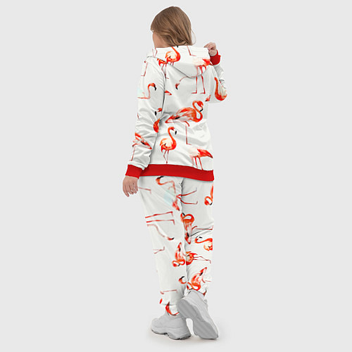 Женский костюм Оранжевые фламинго / 3D-Красный – фото 5