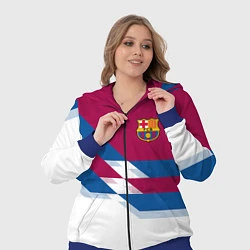 Женский 3D-костюм Barcelona FC: White style, цвет: 3D-синий — фото 2