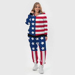 Женский 3D-костюм USA Flag, цвет: 3D-черный — фото 2
