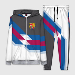 Женский 3D-костюм Barcelona FC: White style, цвет: 3D-меланж