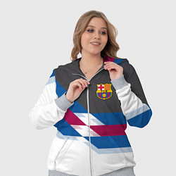 Женский 3D-костюм Barcelona FC: White style, цвет: 3D-меланж — фото 2