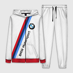 Женский 3D-костюм BMW Motorsport: White Carbon, цвет: 3D-красный