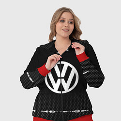 Женский 3D-костюм Volkswagen: Black Abstract, цвет: 3D-красный — фото 2