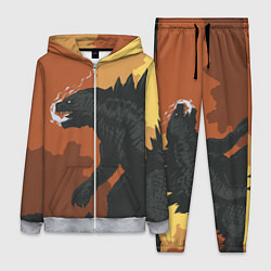 Женский 3D-костюм Godzilla: Monster Smoke, цвет: 3D-меланж