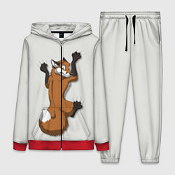 Женский 3D-костюм Лис вцепился, цвет: 3D-красный