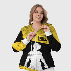 Женский 3D-костюм PUBG: Yellow Grunge, цвет: 3D-белый — фото 2