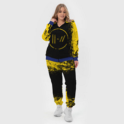 Женский 3D-костюм 21 Pilots: Yellow & Black, цвет: 3D-синий — фото 2