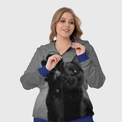 Женский 3D-костюм Черный котик, цвет: 3D-синий — фото 2