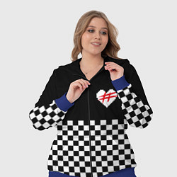 Женский 3D-костюм ФРЕНДЗОНА: ЧБ, цвет: 3D-синий — фото 2