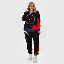 Женский 3D-костюм 21 Pilots: Black & Red, цвет: 3D-синий — фото 2