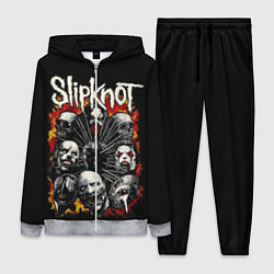 Женский 3D-костюм Slipknot: Faces, цвет: 3D-меланж