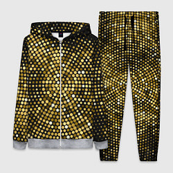 Женский 3D-костюм Золотые блестящие блестки, цвет: 3D-меланж