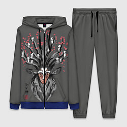 Женский 3D-костюм Princess Mononoke, цвет: 3D-синий