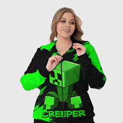 Женский 3D-костюм MINECRAFT CREEPER, цвет: 3D-черный — фото 2
