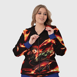 Женский 3D-костюм KIMETSU NO YAIBA, цвет: 3D-синий — фото 2