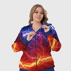 Женский 3D-костюм Лёд и огонь, цвет: 3D-синий — фото 2