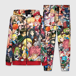 Женский 3D-костюм Аниме коллаж, цвет: 3D-красный