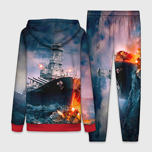 Женский костюм ВМФ / 3D-Красный – фото 2