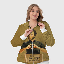 Женский 3D-костюм Есть в мире сердце, где живу я АСПушкин, цвет: 3D-белый — фото 2