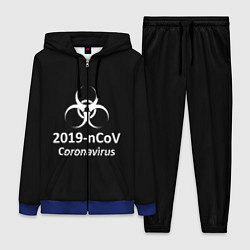 Женский 3D-костюм NCoV-2019: Coronavirus, цвет: 3D-синий