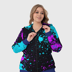 Женский 3D-костюм БРЫЗГИ КРАСКИ NEON, цвет: 3D-синий — фото 2