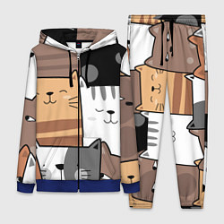 Женский 3D-костюм Котейки, цвет: 3D-синий