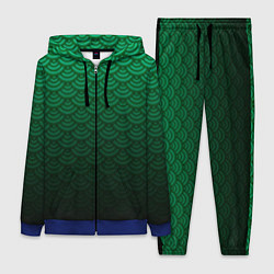 Женский костюм Узор зеленая чешуя дракон
