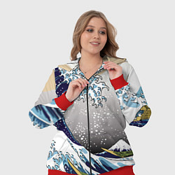 Женский 3D-костюм The great wave off kanagawa, цвет: 3D-красный — фото 2