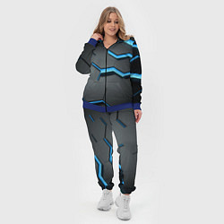 Женский 3D-костюм 3D Плиты, цвет: 3D-синий — фото 2