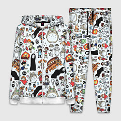 Женский 3D-костюм Тоторо, цвет: 3D-белый