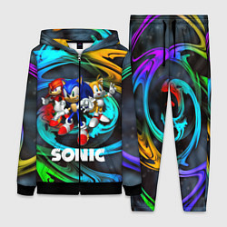 Женский 3D-костюм SONIC TRIO, цвет: 3D-черный