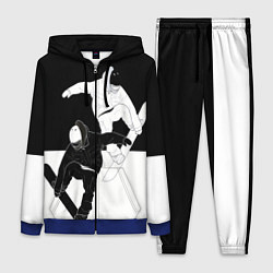 Женский 3D-костюм Сноубордисты, цвет: 3D-синий