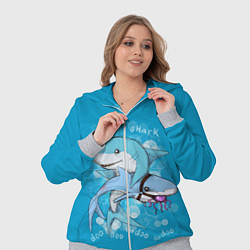 Женский 3D-костюм Dady Shark, цвет: 3D-меланж — фото 2