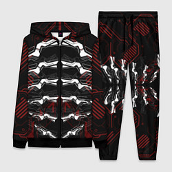 Женский 3D-костюм Цифровой киберскелет, цвет: 3D-черный