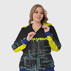 Женский 3D-костюм Город CYBERPUNK 2077, цвет: 3D-синий — фото 2