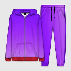 Женский 3D-костюм Фиолетовый космос, цвет: 3D-красный