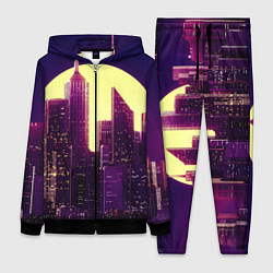 Женский 3D-костюм Неоновый город, цвет: 3D-черный