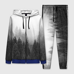 Женский 3D-костюм Туманный лес, цвет: 3D-синий