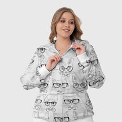 Женский 3D-костюм Кошки в очках, цвет: 3D-белый — фото 2