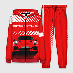 Женский 3D-костюм PORSCHE ПОРШЕ RED STYLE, цвет: 3D-красный