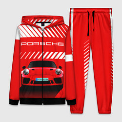 Женский 3D-костюм PORSCHE ПОРШЕ RED STYLE, цвет: 3D-черный