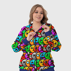 Женский 3D-костюм Geometry Dash: Pattern Z, цвет: 3D-синий — фото 2